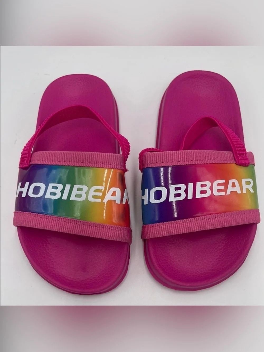 Hobibear Girls' Hot Pink Casual Pool/Beach Sandals - Size 24M
